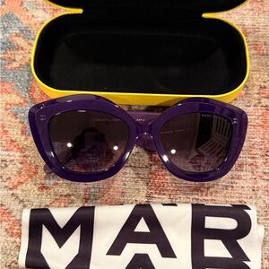 Marc Jacobs Deep Purple Oversized Geometric Sunglasses
